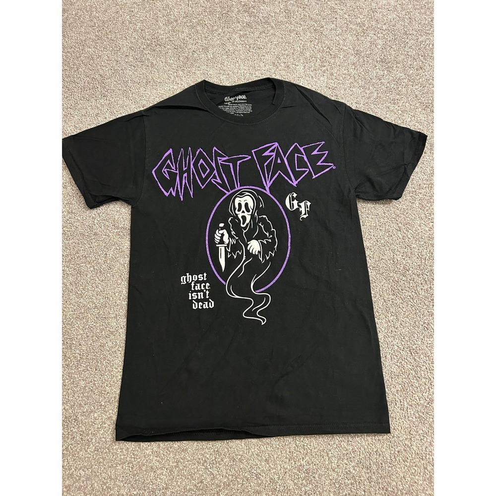 Bioworld Ghost Face Graphic Tee Mens Small Black Excellent Scream Horror Shirt